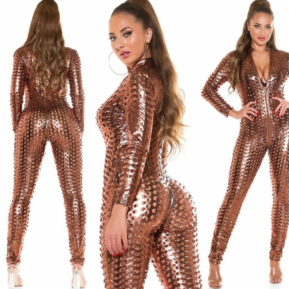 Metallic Brown Jumpsuit